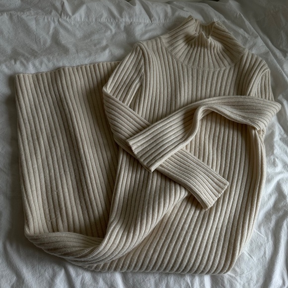 Almada Label Sue Cream coloured Wool maxi dress Size S - Picture 2 of 10